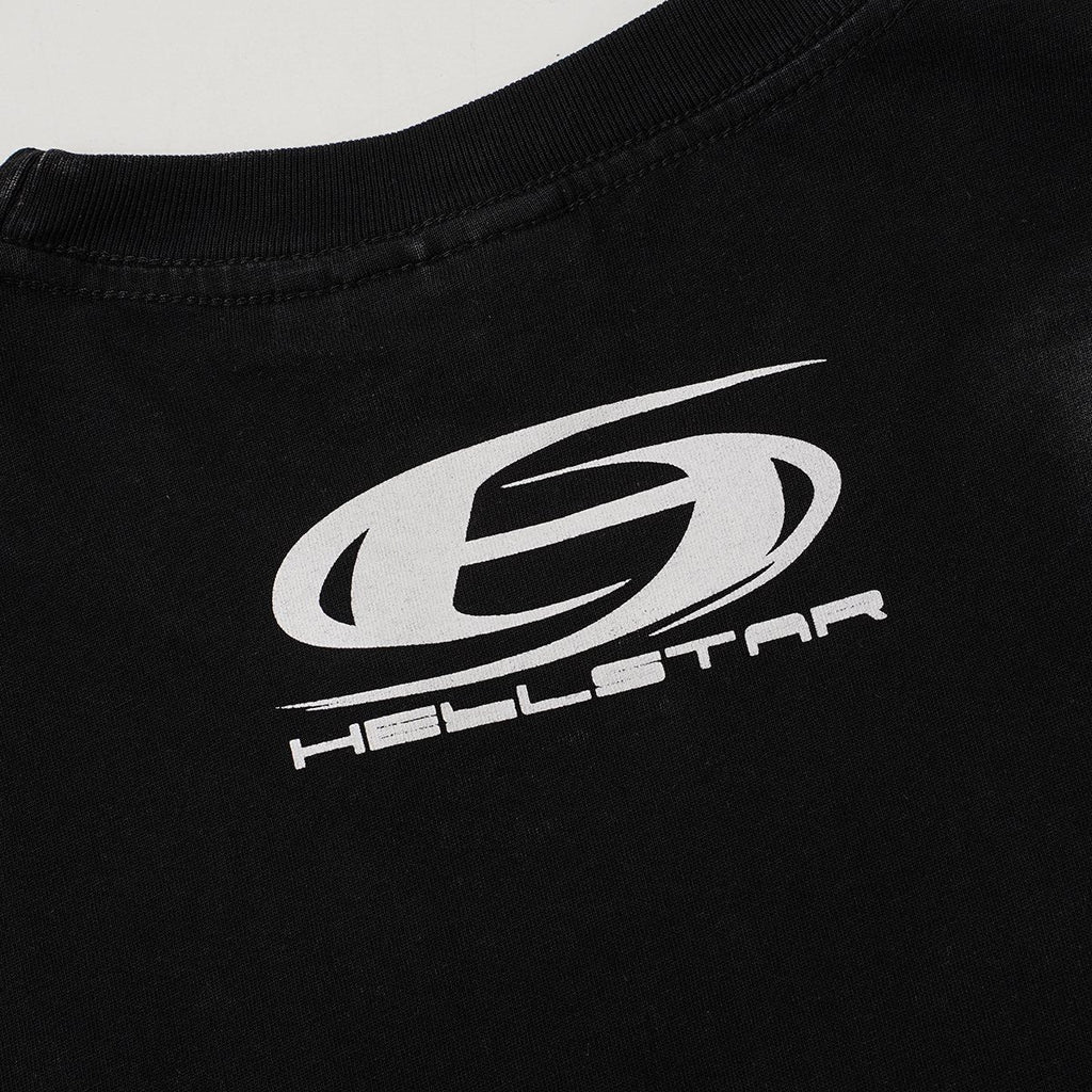 Hellstar Washed Black Star Graphic T-Shirt — detail
