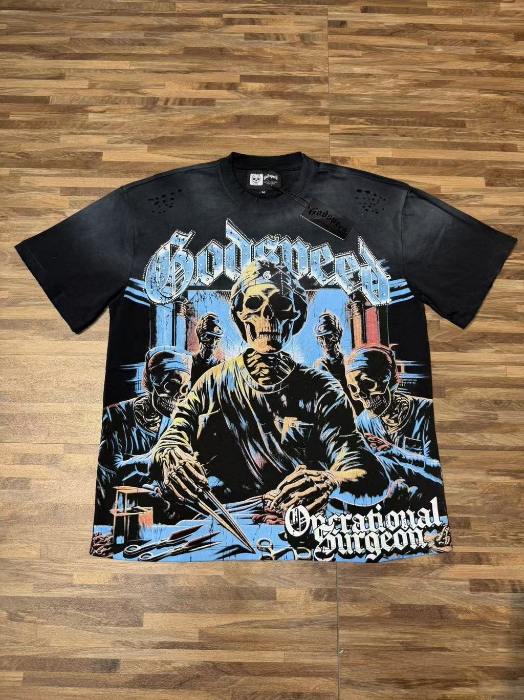 Godspeed Operational Surgeon Distressed Graphic T-Shirt — front