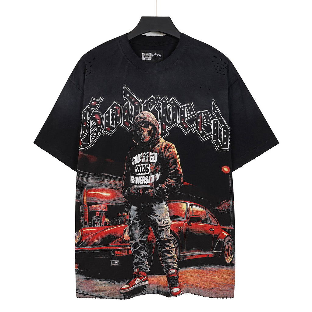 Godspeed Manifested Dreams University Distressed Short-Sleeve T-Shirt — hero