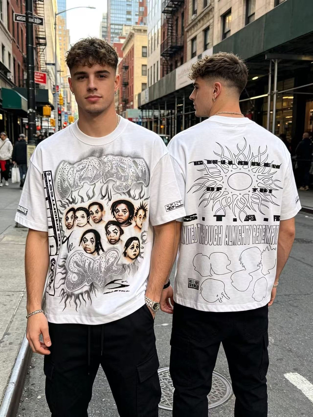 Hellstar Redemption Rhinestone Graphic T-Shirt — context