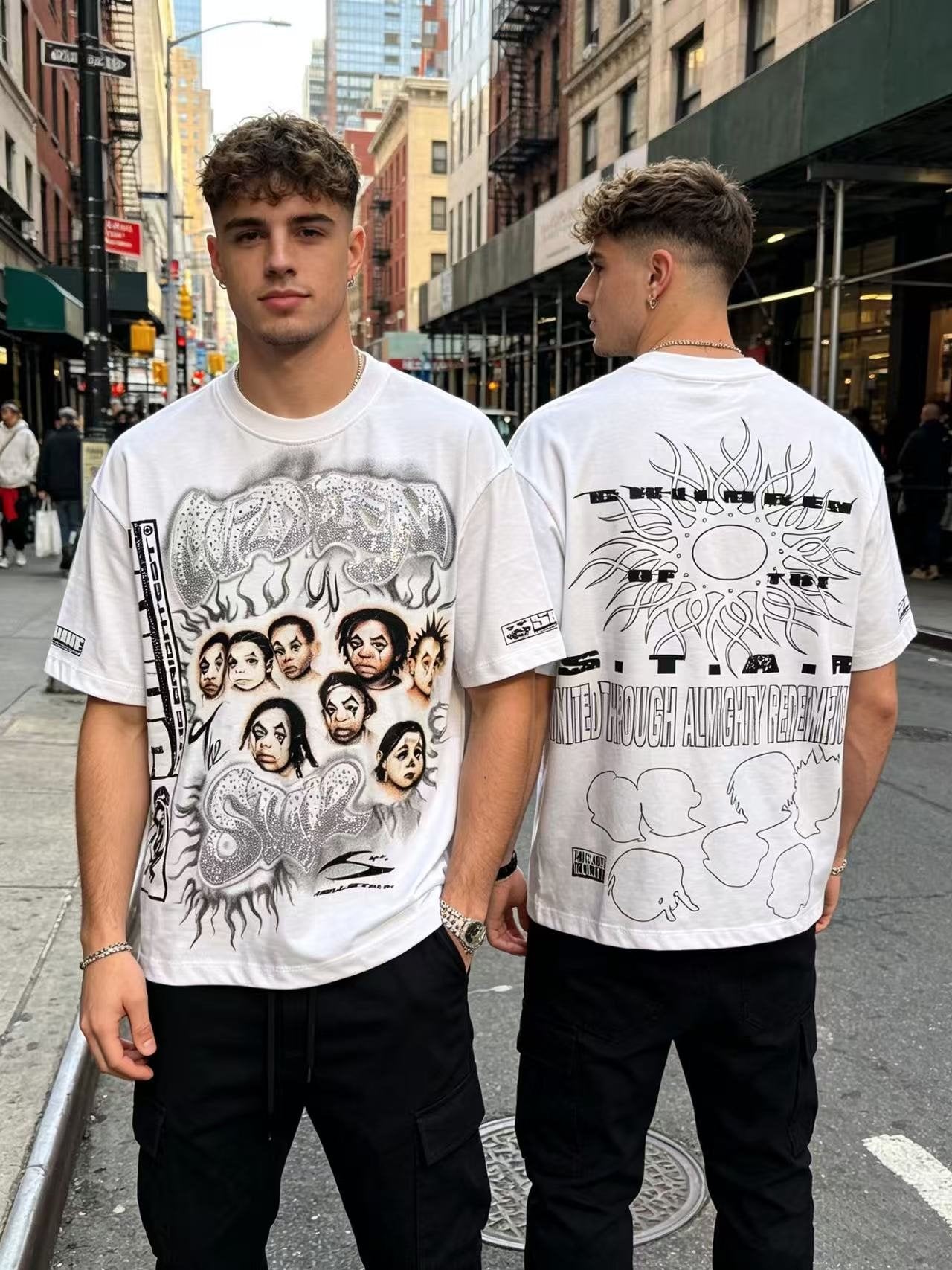 Hellstar Redemption Rhinestone Graphic T-Shirt — context