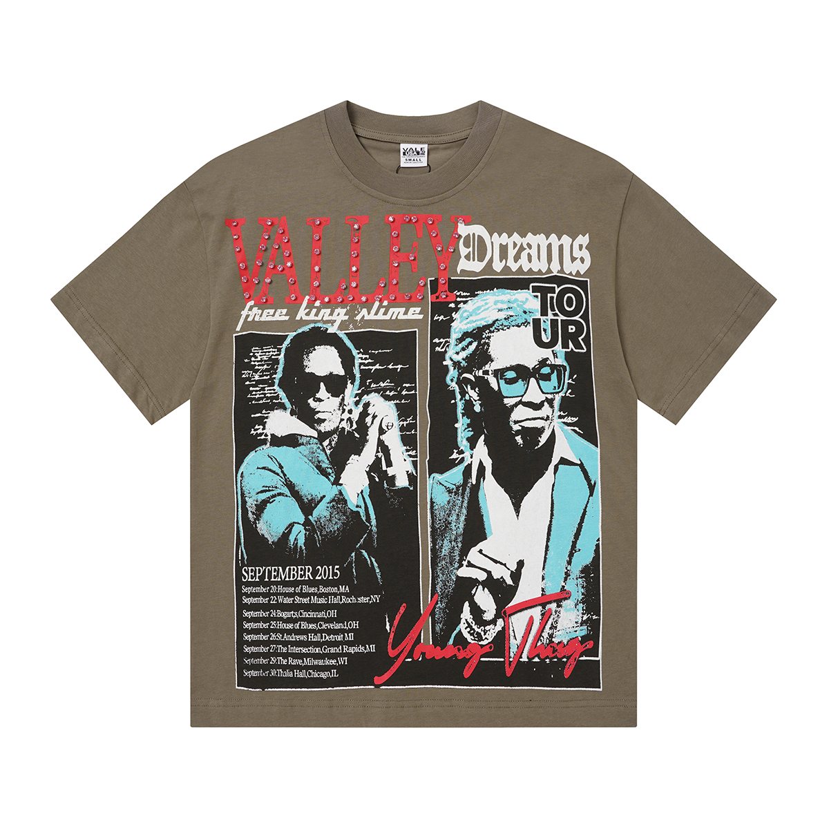 VALLEY Dreams Tour Rhinestone Graphic T-Shirt — front