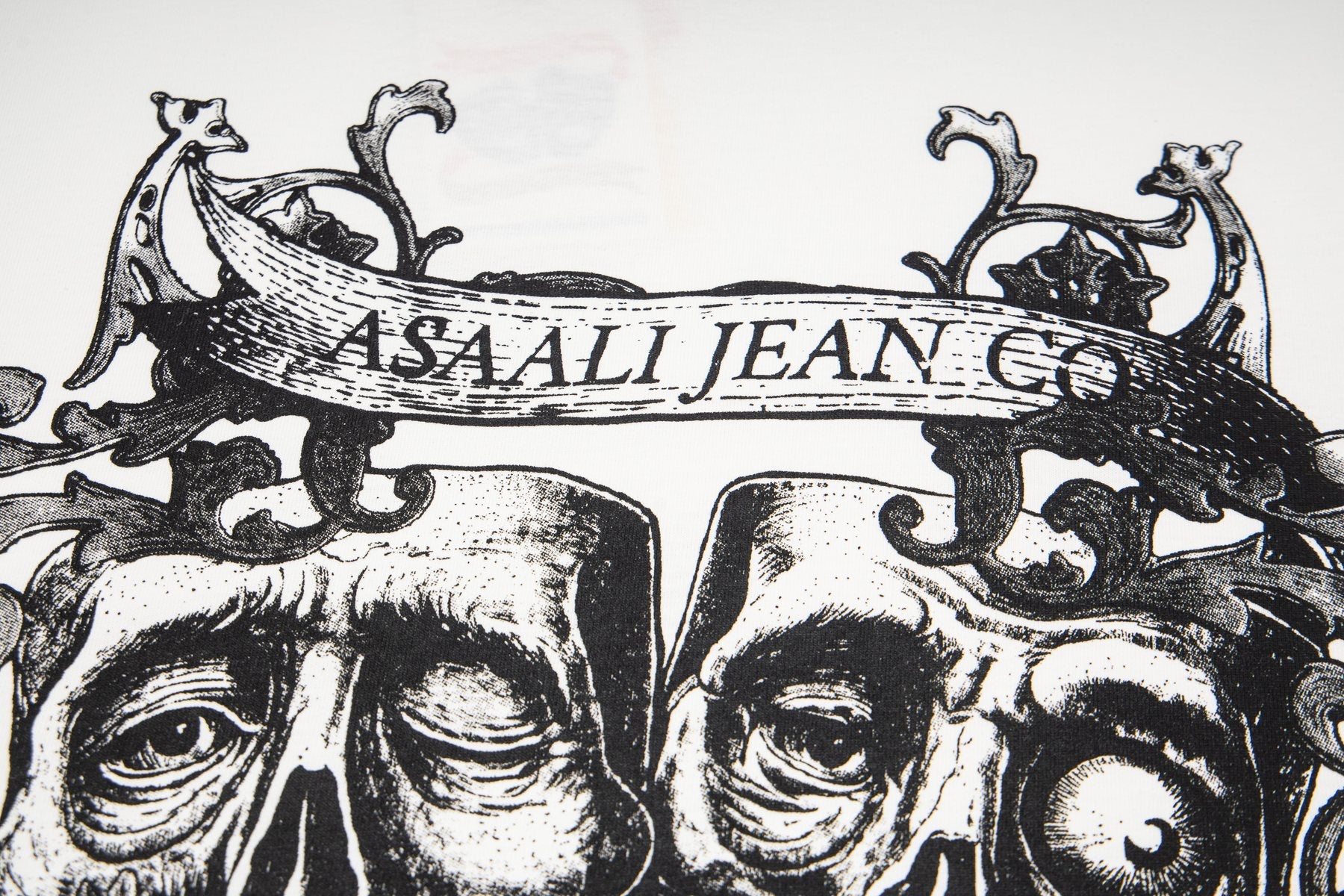 ASAALL White Graphic Sleeveless T-Shirt — detail