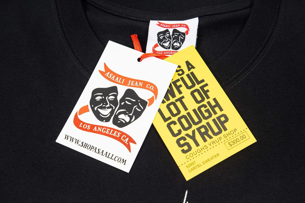 ASAALL Theatrical Mask Graphic T-Shirt — hang_tag