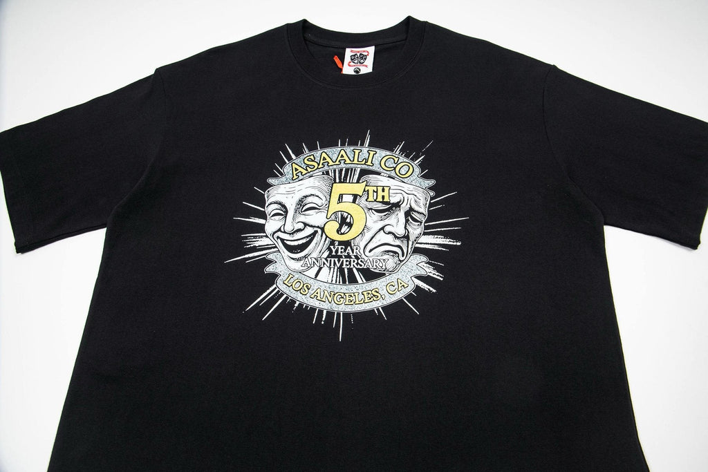 ASAALL Theatrical Mask Graphic T-Shirt — detail