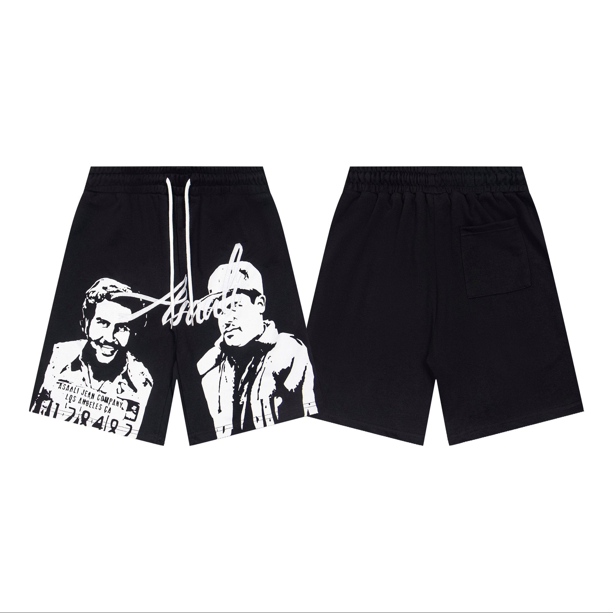 ASAALL Portrait Graphic Drawstring Shorts — hero