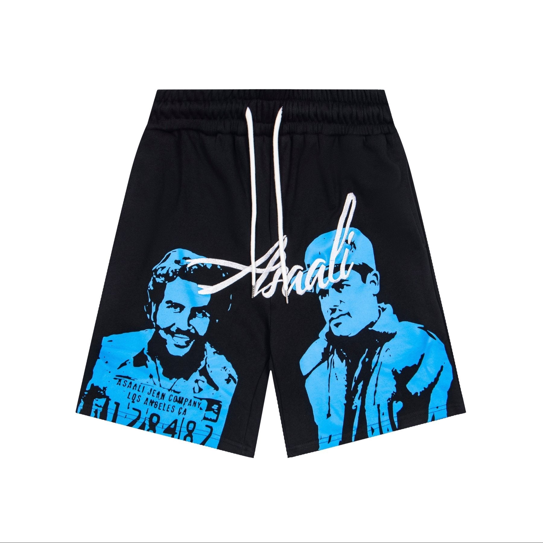 ASAALL Portrait Graphic Drawstring Shorts — front