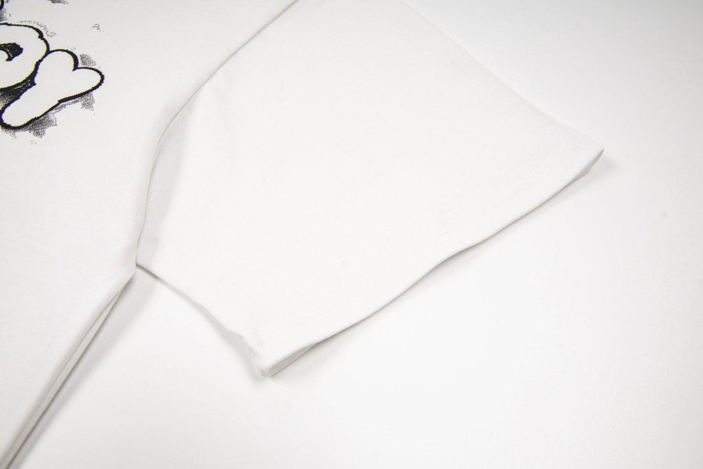 ASAALL White Black Front Graphic T-Shirt — detail