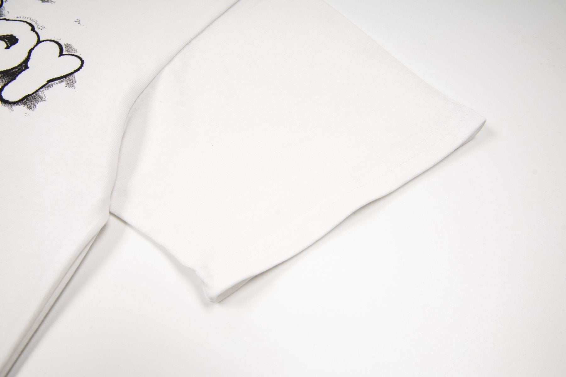 ASAALL White Black Front Graphic T-Shirt — detail
