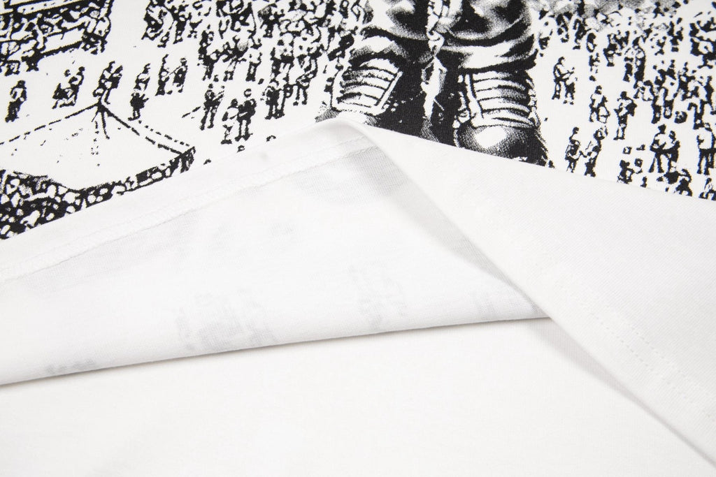 ASAALL White Black Front Graphic T-Shirt — detail