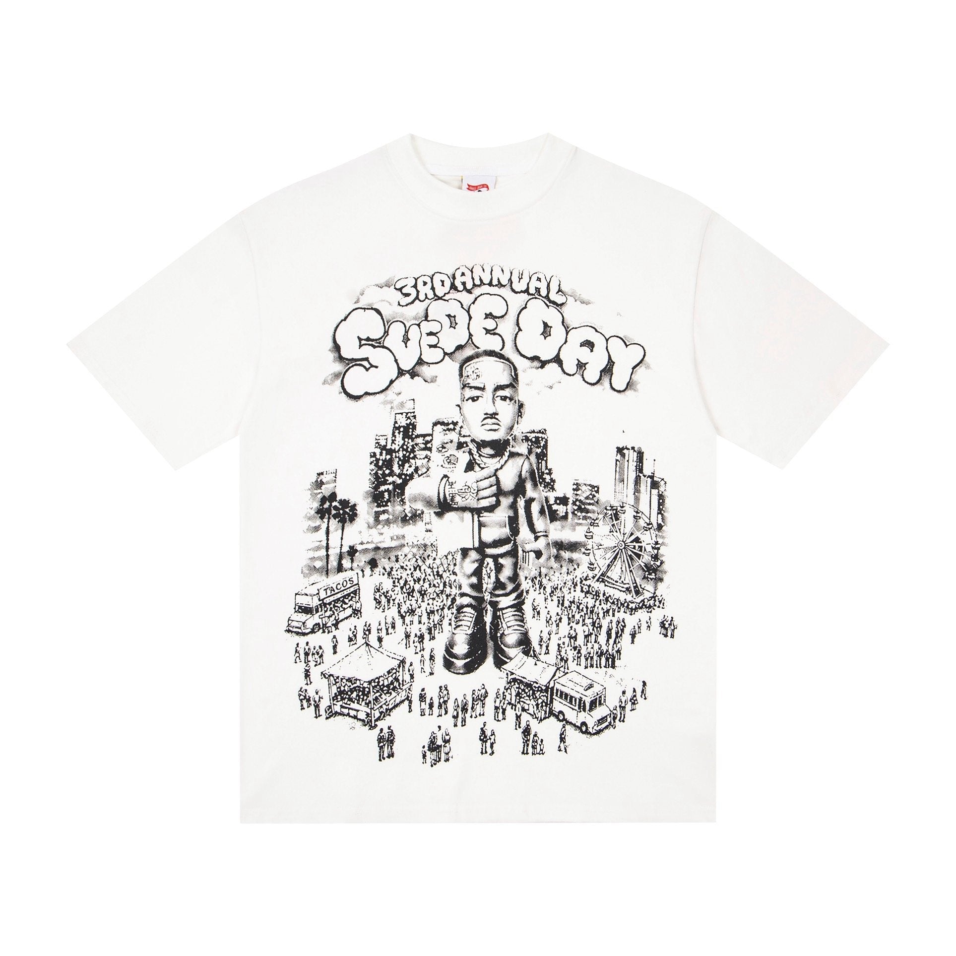 ASAALL White Black Front Graphic T-Shirt — hero