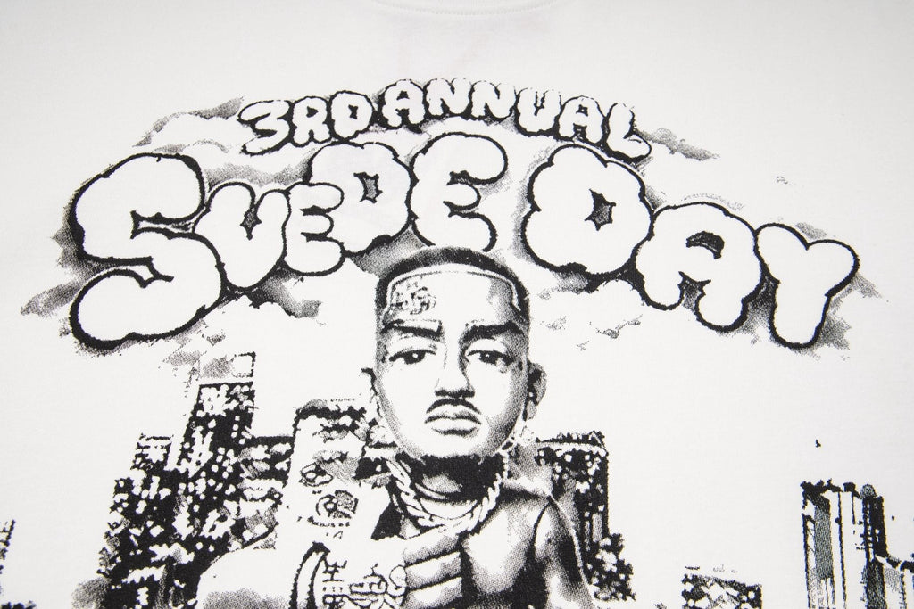 ASAALL White Black Front Graphic T-Shirt — detail