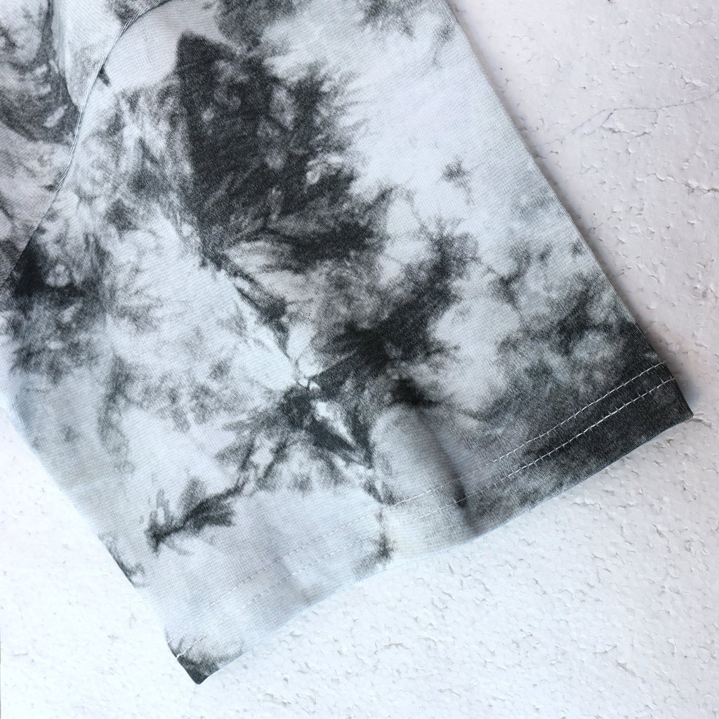 AMIRI Gray Tie-Dye Graphic T-Shirt — detail