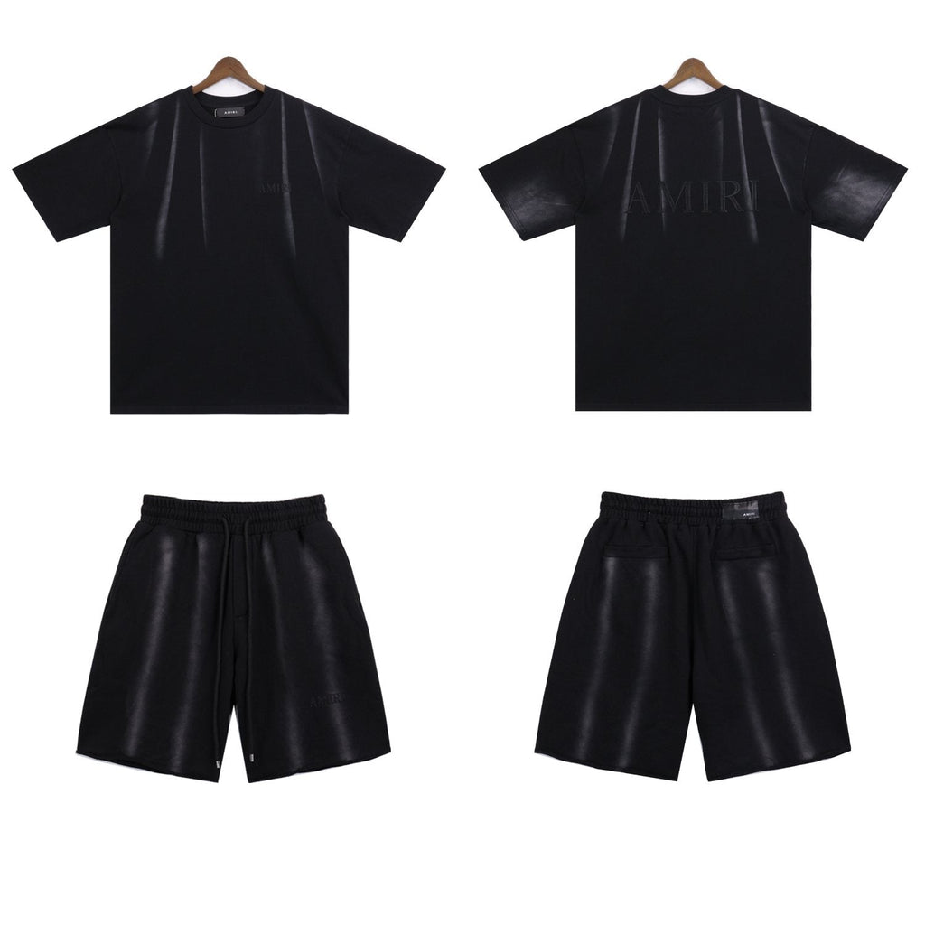 AMIRI Washed Embroidered T-Shirt & Shorts Set — hero