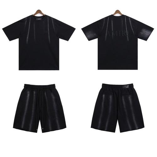 AMIRI Washed Embroidered T-Shirt & Shorts Set — hero
