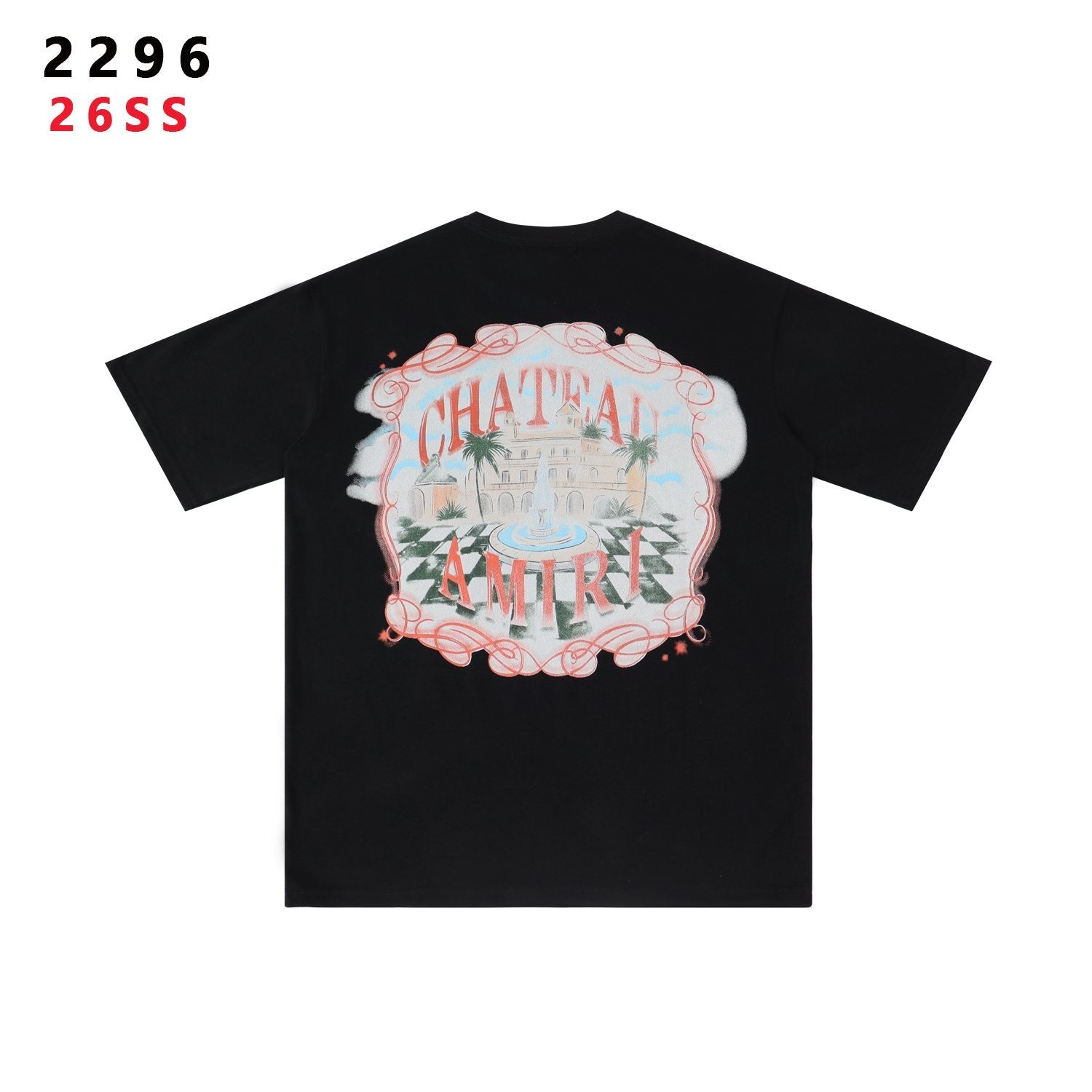 AMIRI Chateau Castle Graphic T-Shirt — back