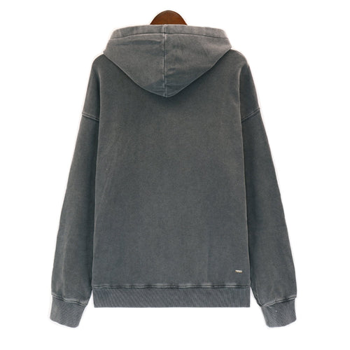 AMIRI Washed Dark Gray Graphic Hoodie — back
