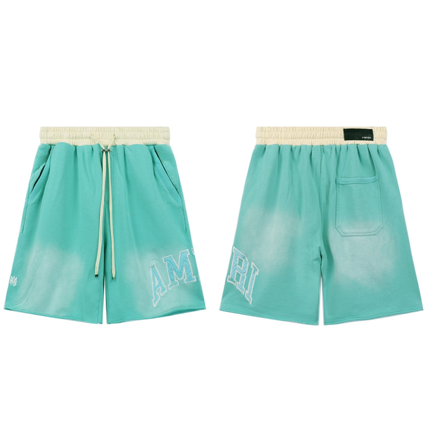 AMIRI Vintage Collegiate Graphic Shorts — front