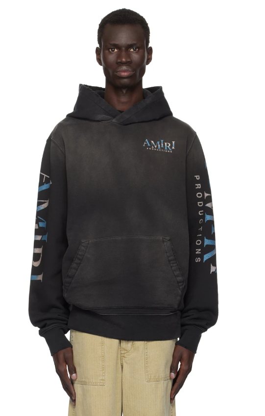 AMIRI Theatre Masks Rose Graphic Hoodie — front