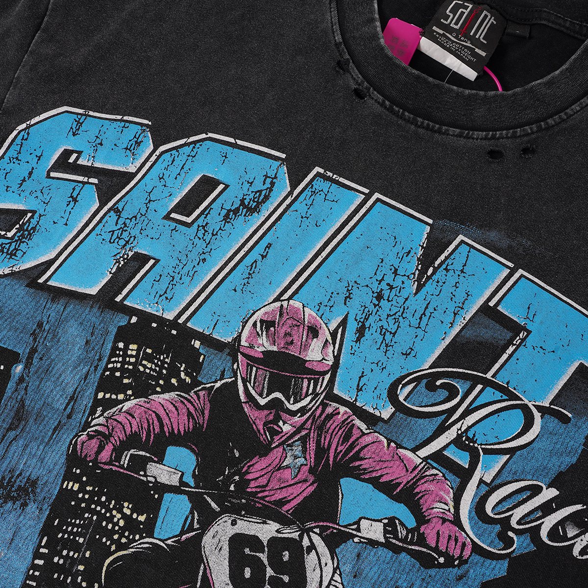 SAINT Racing Motorcycle Graphic T-Shirt — detail