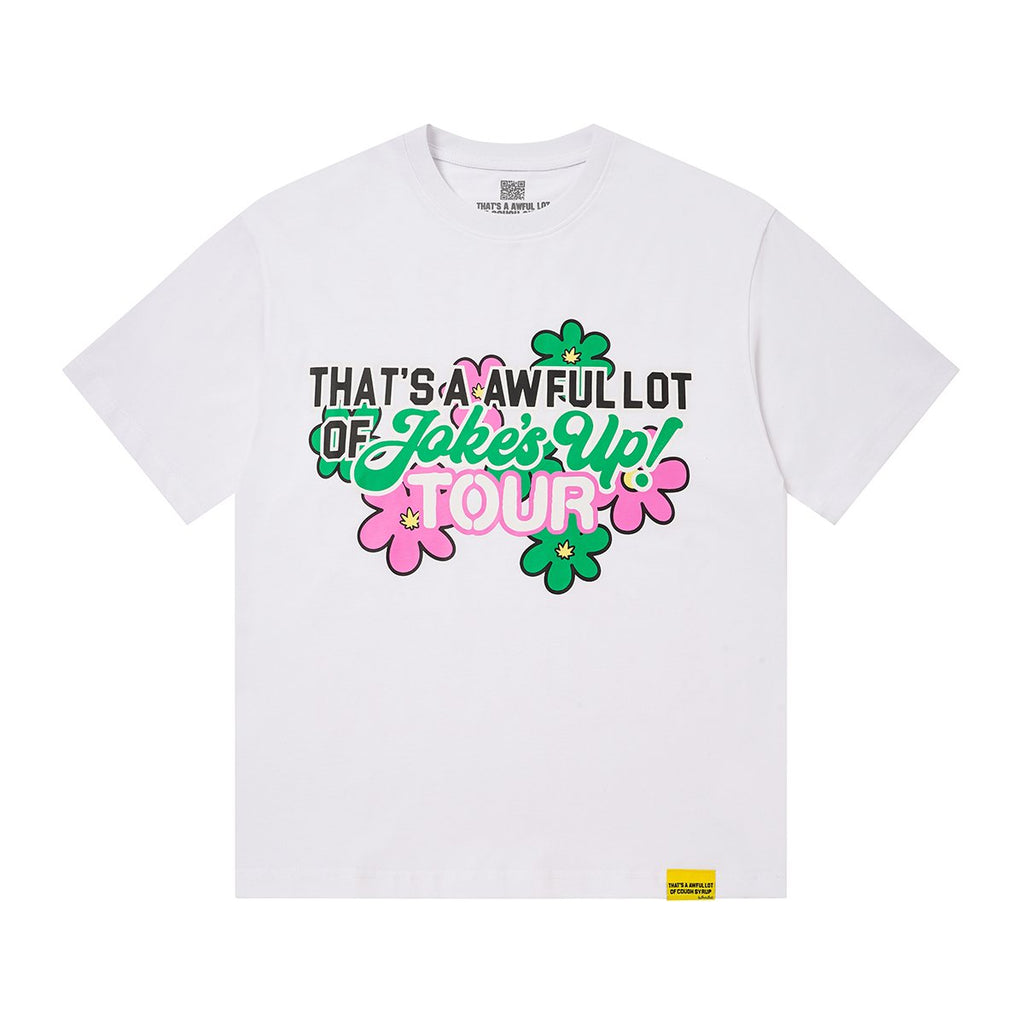 THAT'S A AWFUL LOT OF COUGH SYRUP Floral Tour Graphic T-Shirt — hero