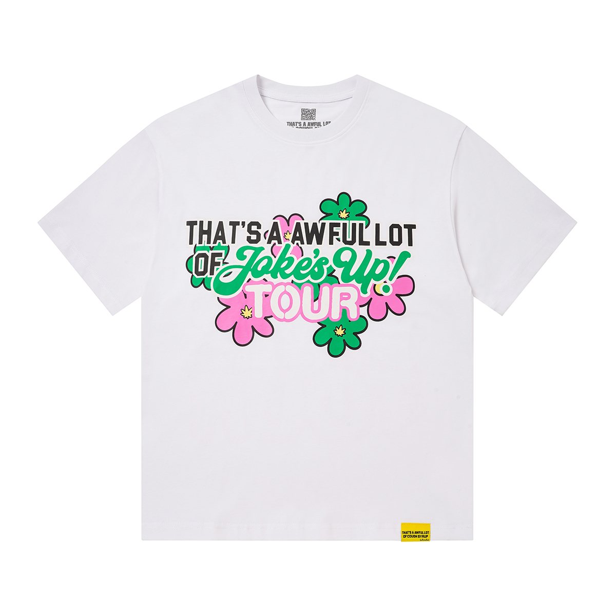THAT'S A AWFUL LOT OF COUGH SYRUP Floral Tour Graphic T-Shirt — hero