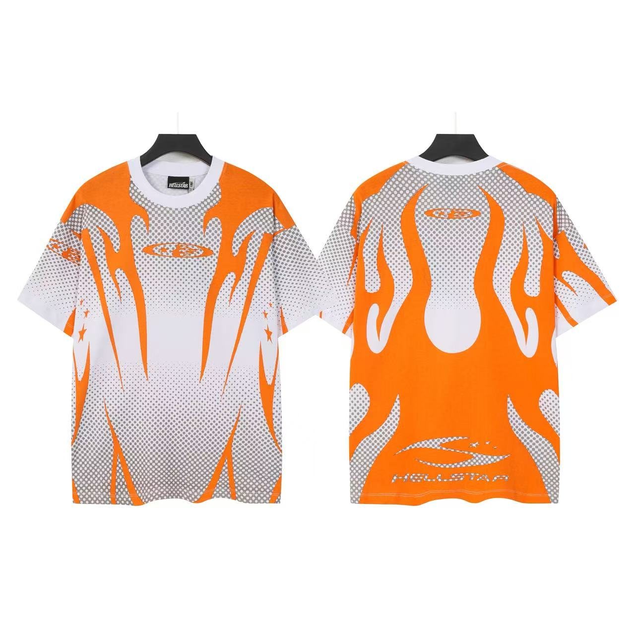 Hellstar Allover Flame Mesh Graphic T-Shirt — front
