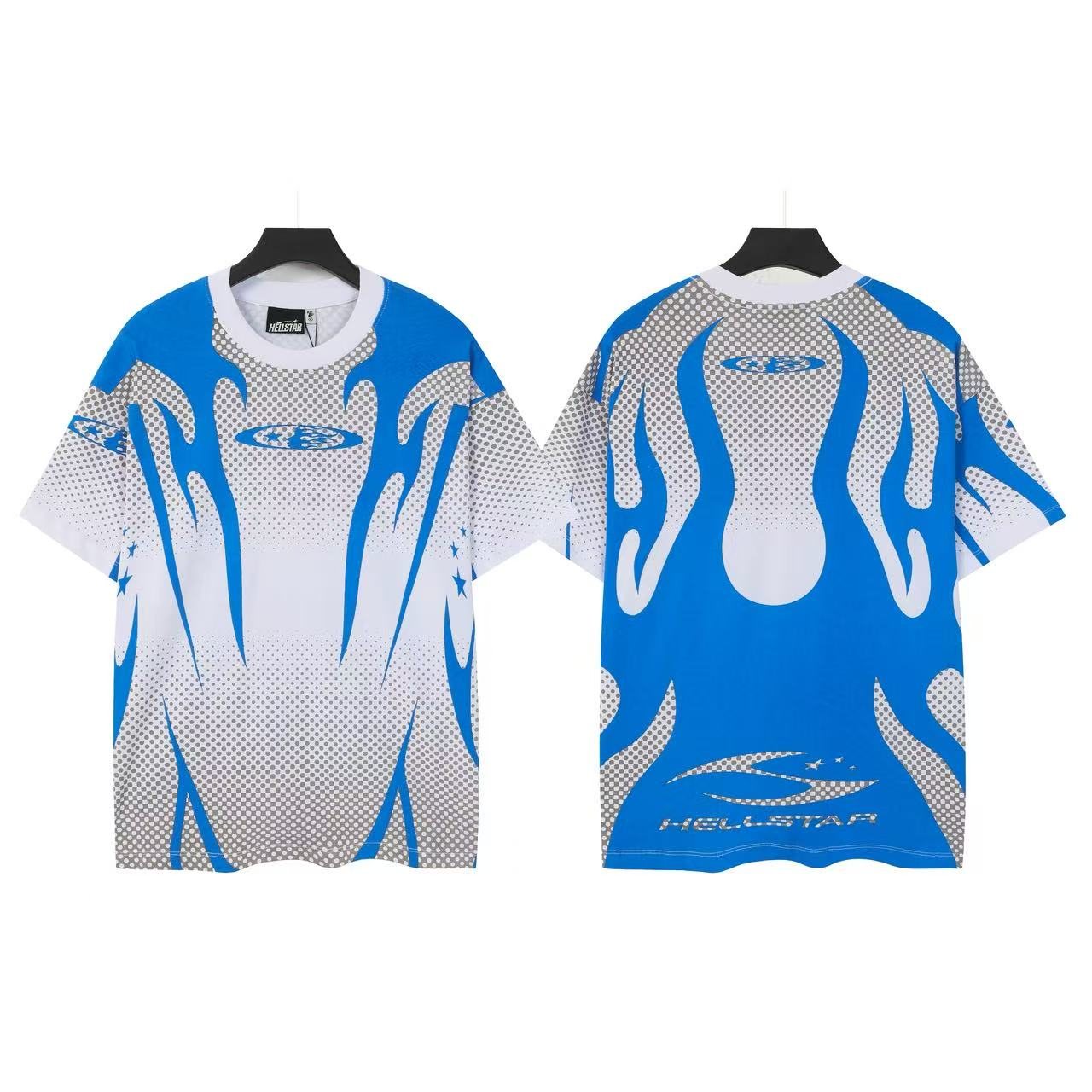 Hellstar Allover Flame Mesh Graphic T-Shirt — front