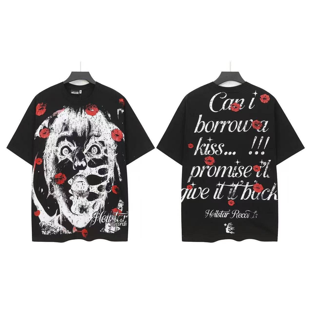 Hellstar Can't Borrow a Kiss Clown Graphic T-Shirt — front
