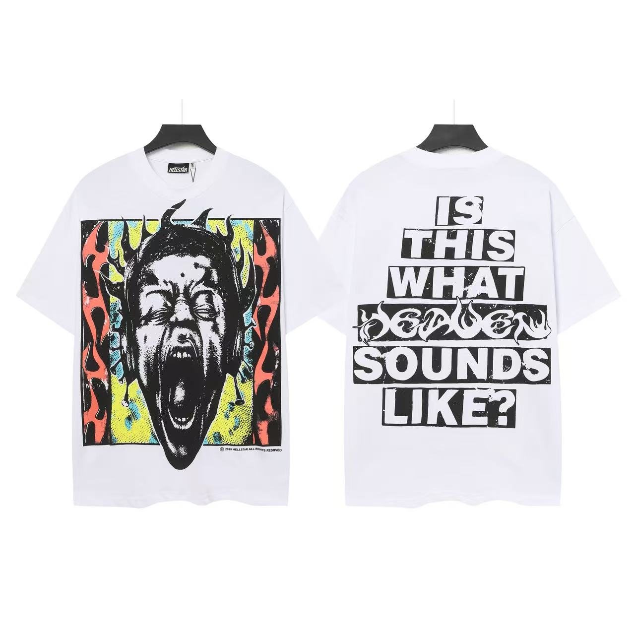 Hellstar Sounds Like Screaming Face Graphic T-Shirt — front