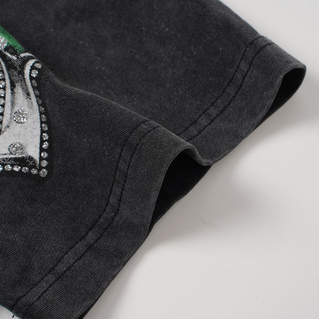 Godspeed Washed Black Rock Graphic T-Shirt — detail