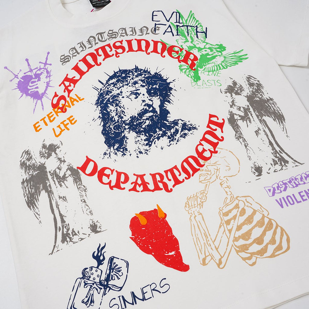 SAINT Multicolor Athletics Graphic T-Shirt — detail