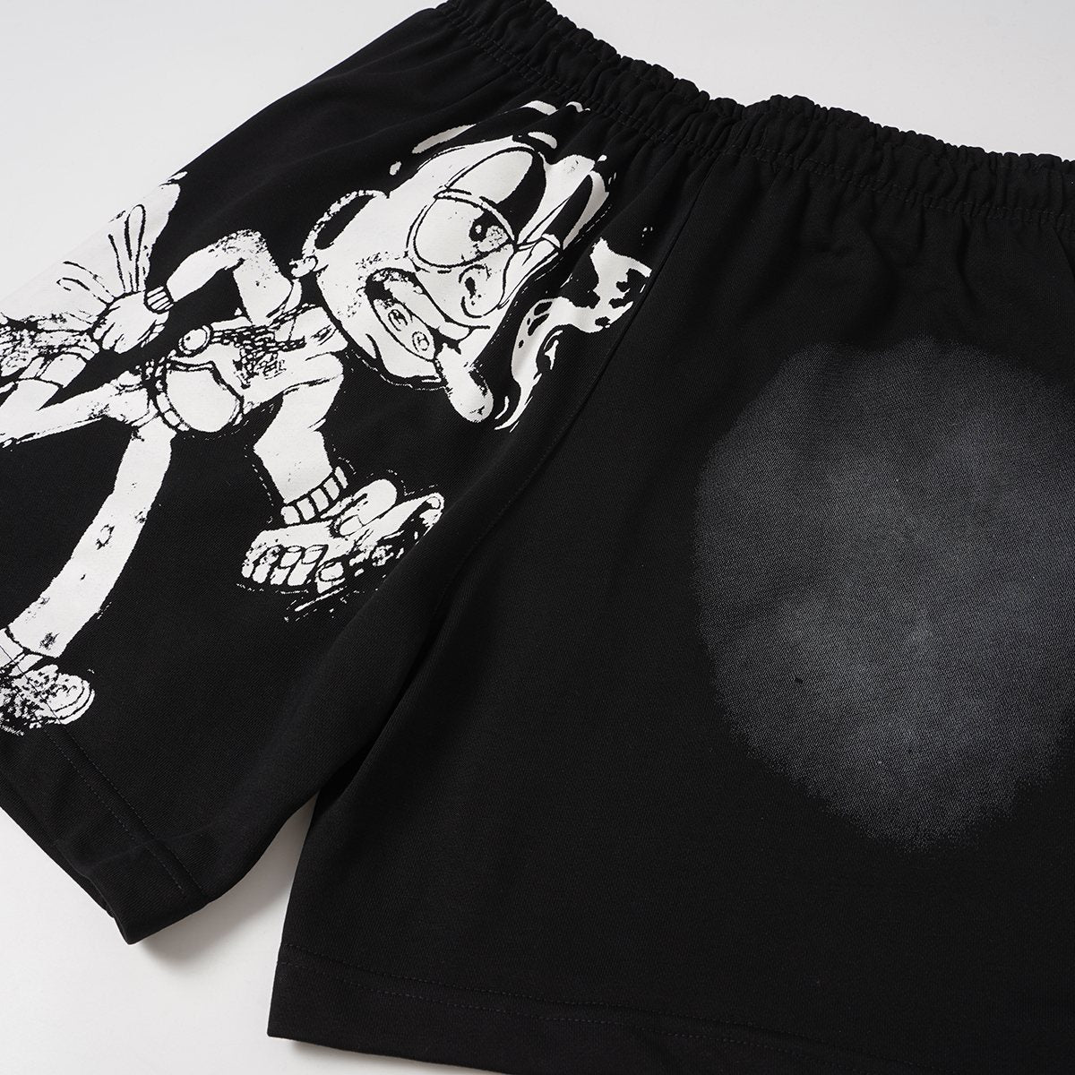 THAT'S A AWFUL LOT OF COUGH SYRUP Drawstring Graphic Shorts — detail