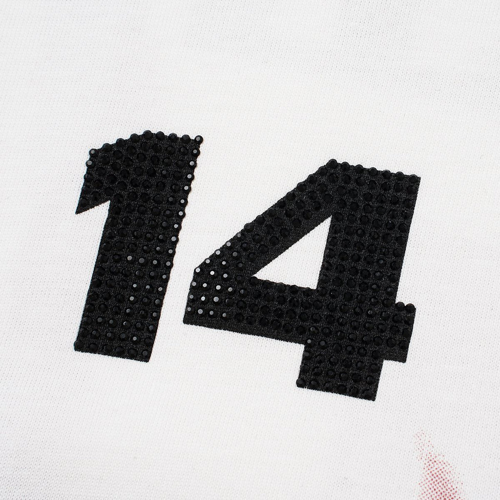 SAINT Rhinestone Number Graphic T-Shirt — detail