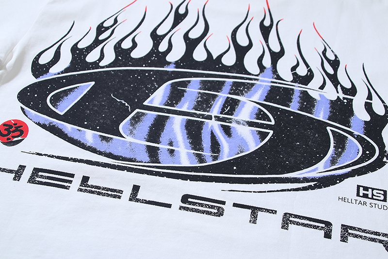 Hellstar Flame Graphic Short-Sleeve T-Shirt — detail
