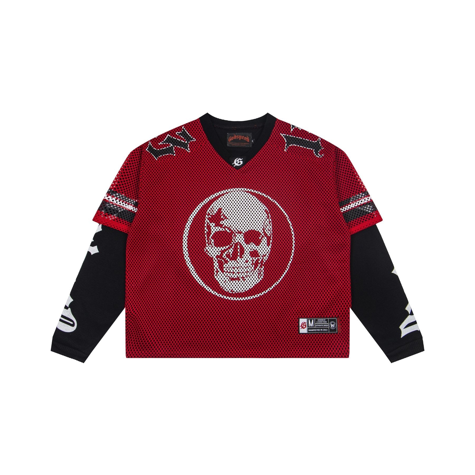 Godspeed Skull K-Back Mesh Long-Sleeve T-Shirt — front