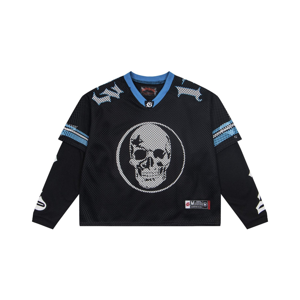 Godspeed Skull Mesh Jersey Long-Sleeve T-Shirt — front
