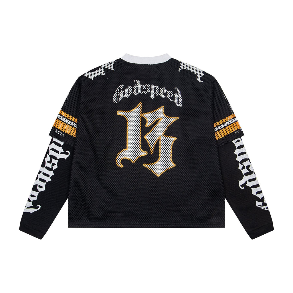 Godspeed Skull Mesh Jersey Long-Sleeve T-Shirt — back