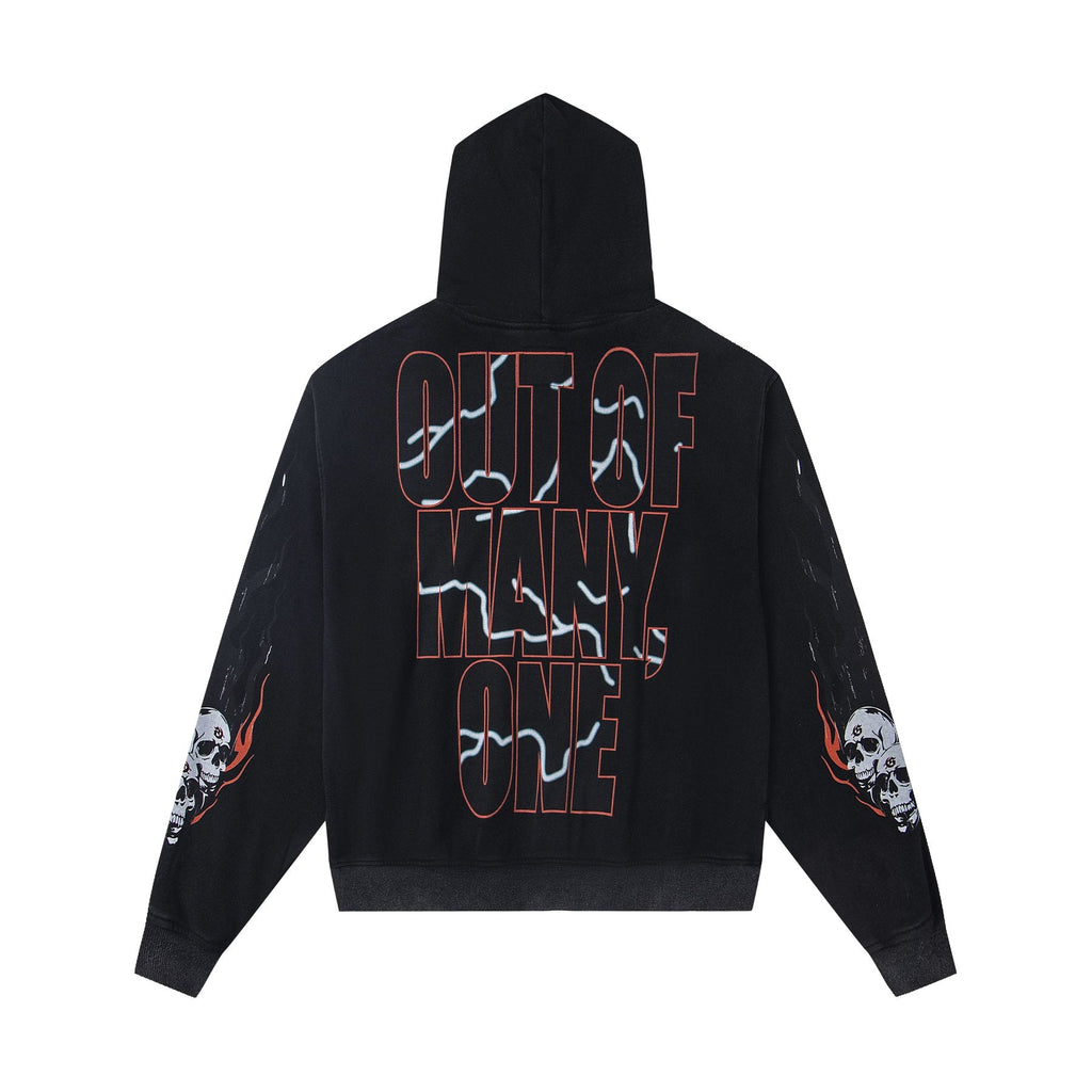 Godspeed Out of Many One Car Graphic Hoodie — back