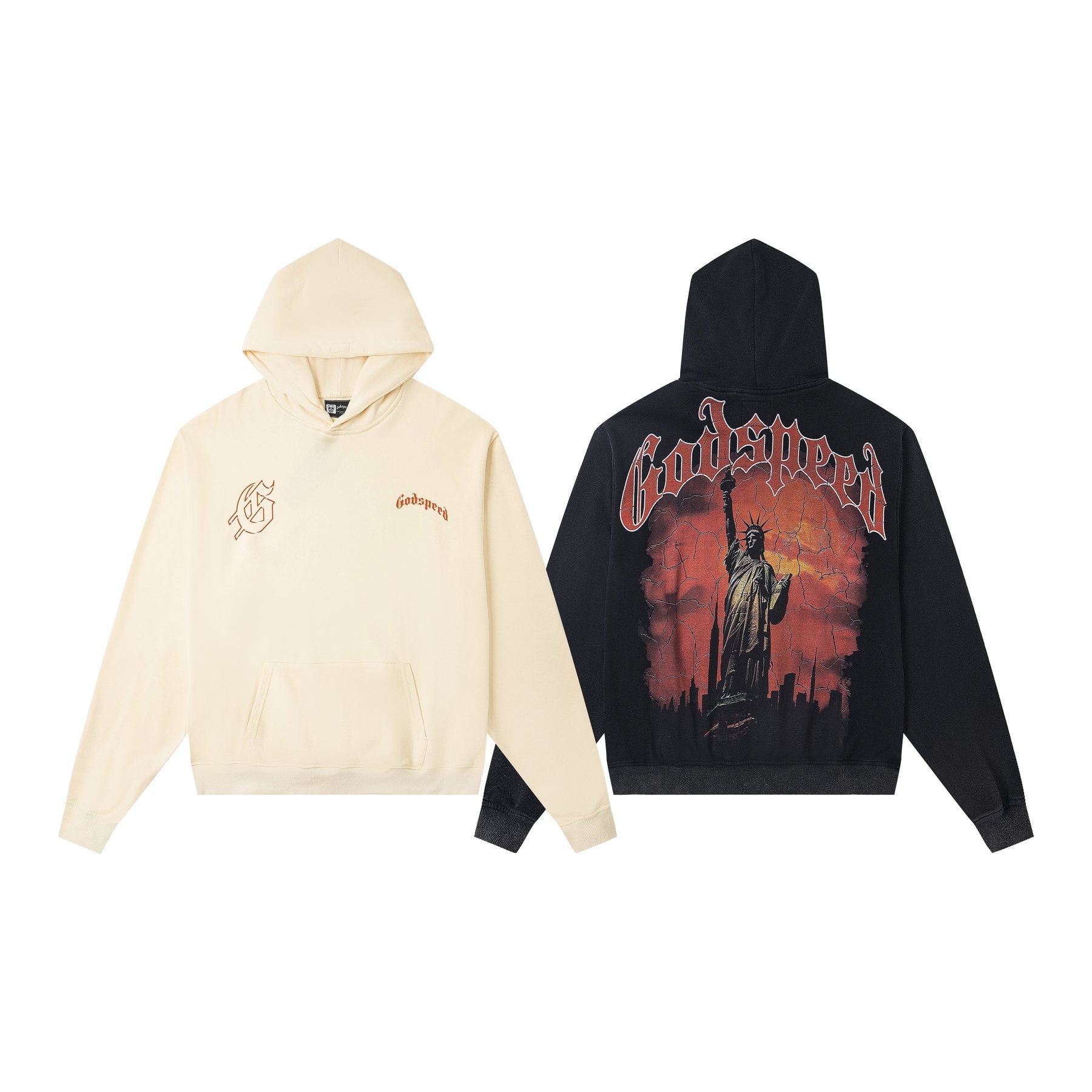 Godspeed Statue Graphic Hoodie — comparison