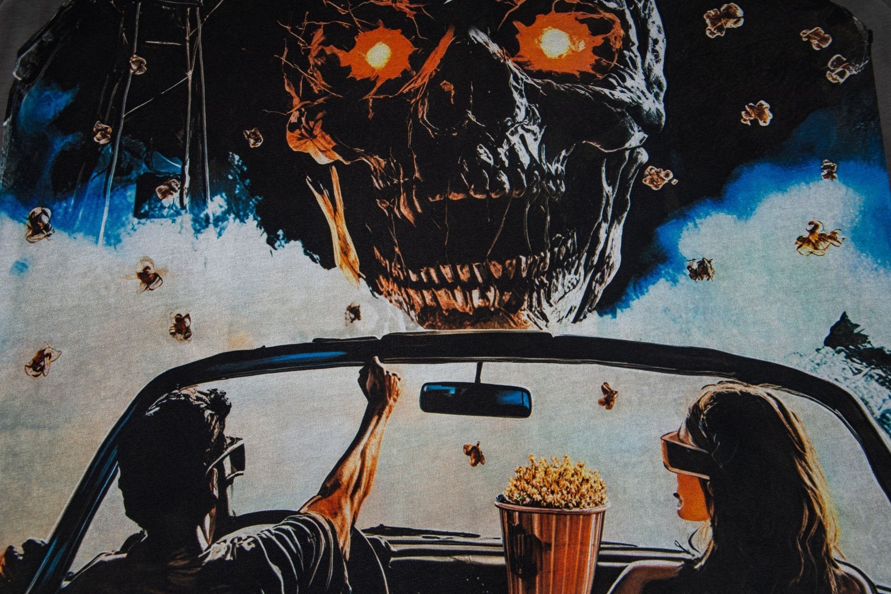 Godspeed Skull & Car Graphic Short-Sleeve T-Shirt — detail