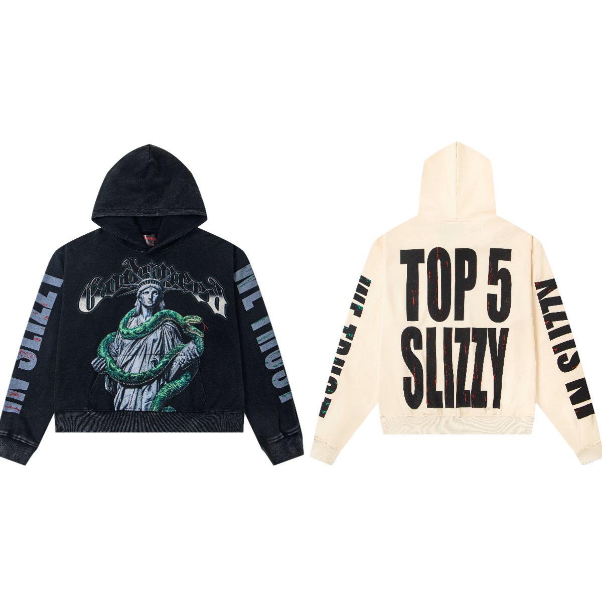 Godspeed Top 5 Slizzy Graphic Hoodie — comparison