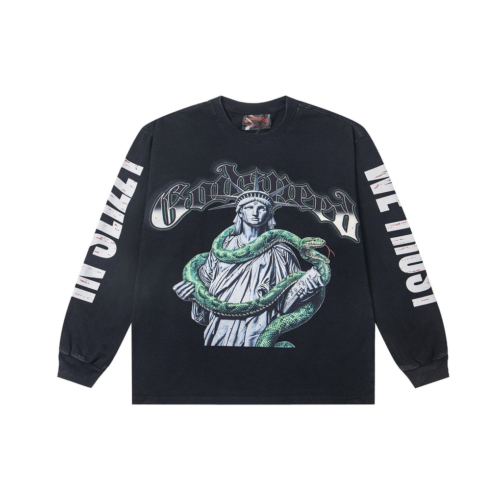 Godspeed Top 5 Slizzy Statue Snake Long-Sleeve T-Shirt — front