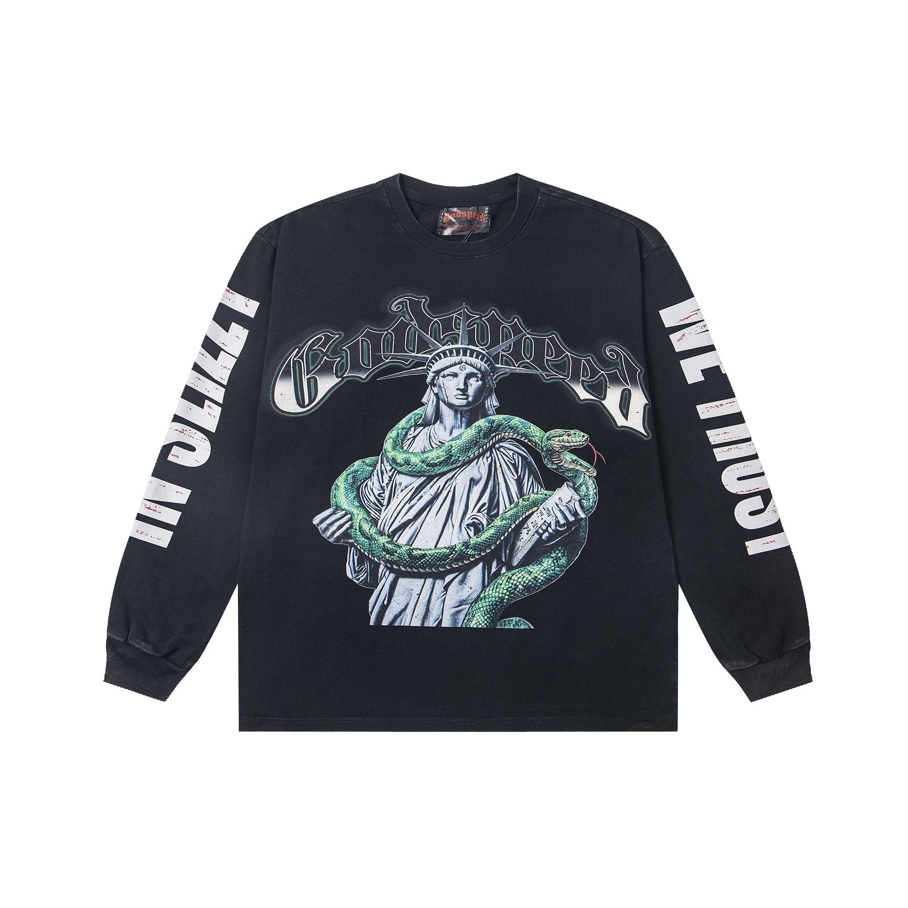 Godspeed Top 5 Slizzy Statue Snake Long-Sleeve T-Shirt — front