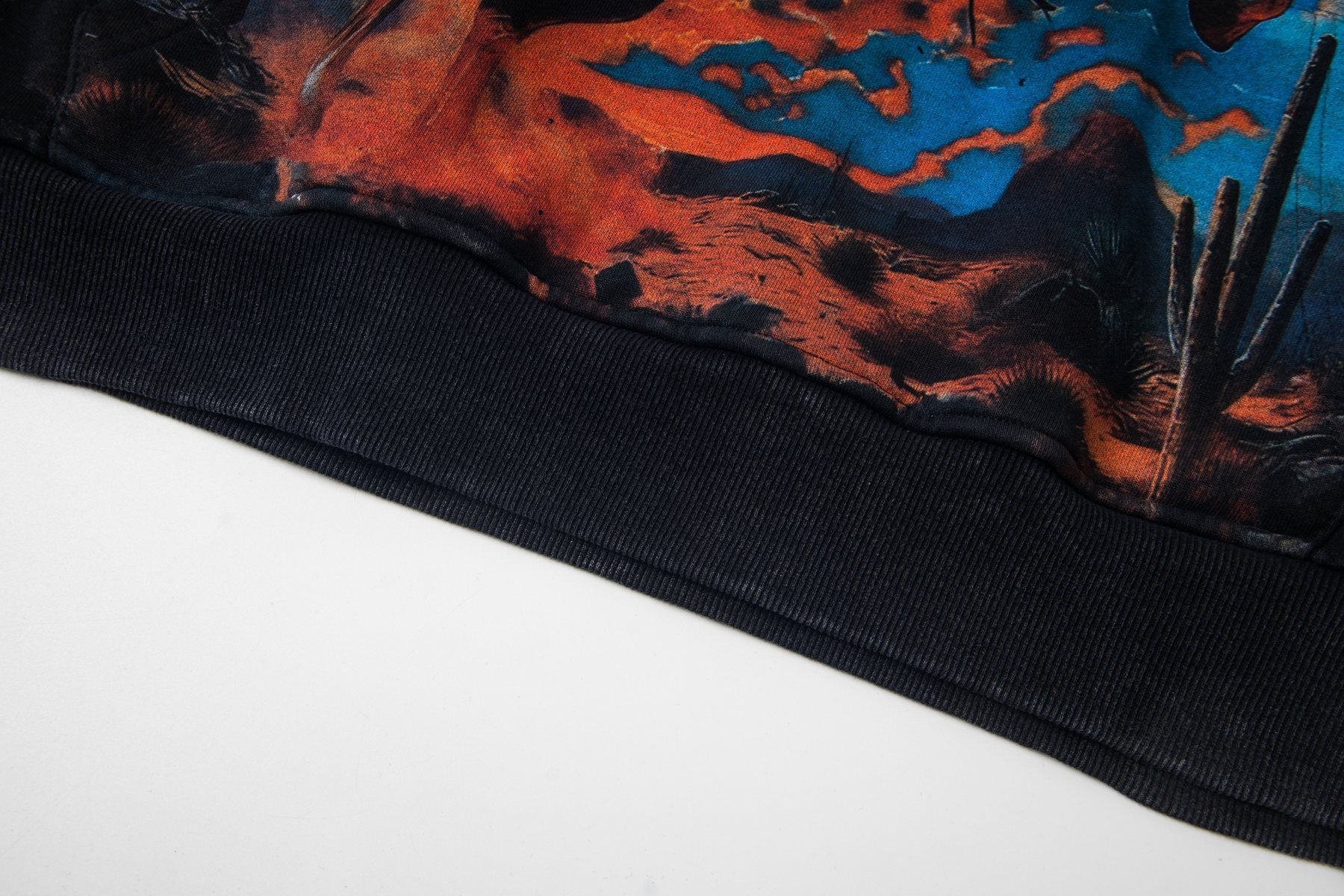Godspeed Out of My Mind Cowboy Flame Graphic Hoodie — detail