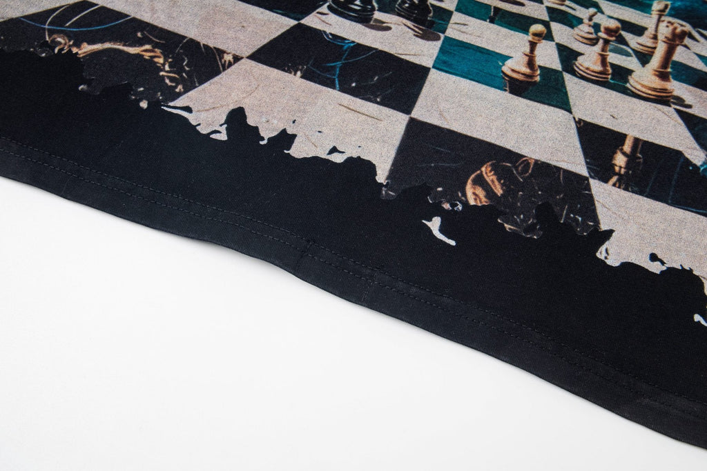 Godspeed Skeleton Chess Graphic Long-Sleeve T-Shirt — detail