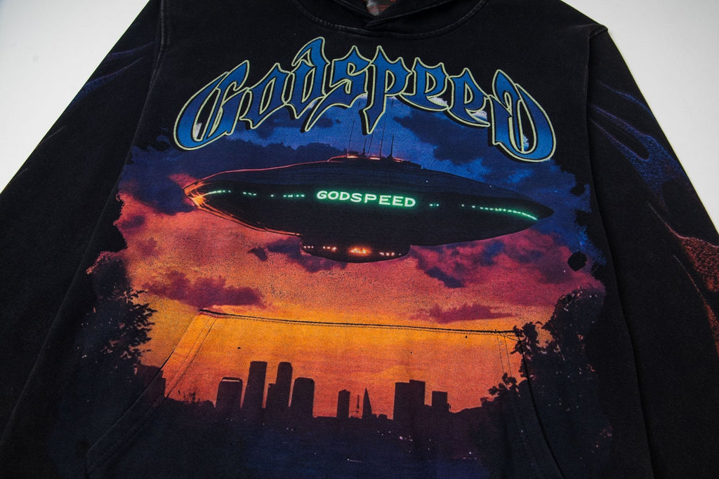 Godspeed UFO & Sun-Eye Graphic Hoodie — detail