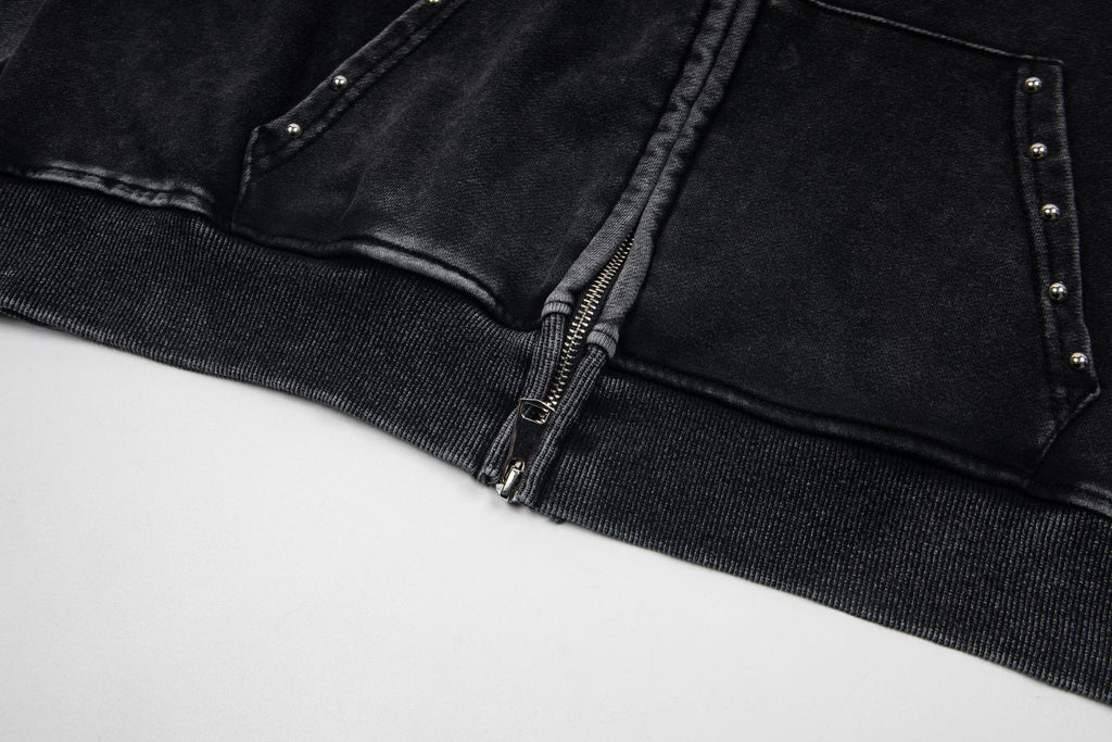 Godspeed Rhinestone-Style Zip Hoodie — detail