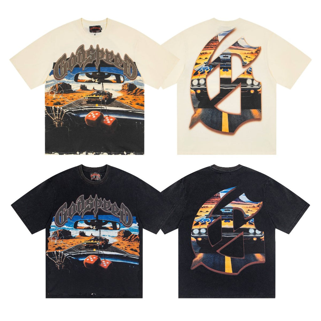 Godspeed Car & Dice Graphic T-Shirt — comparison