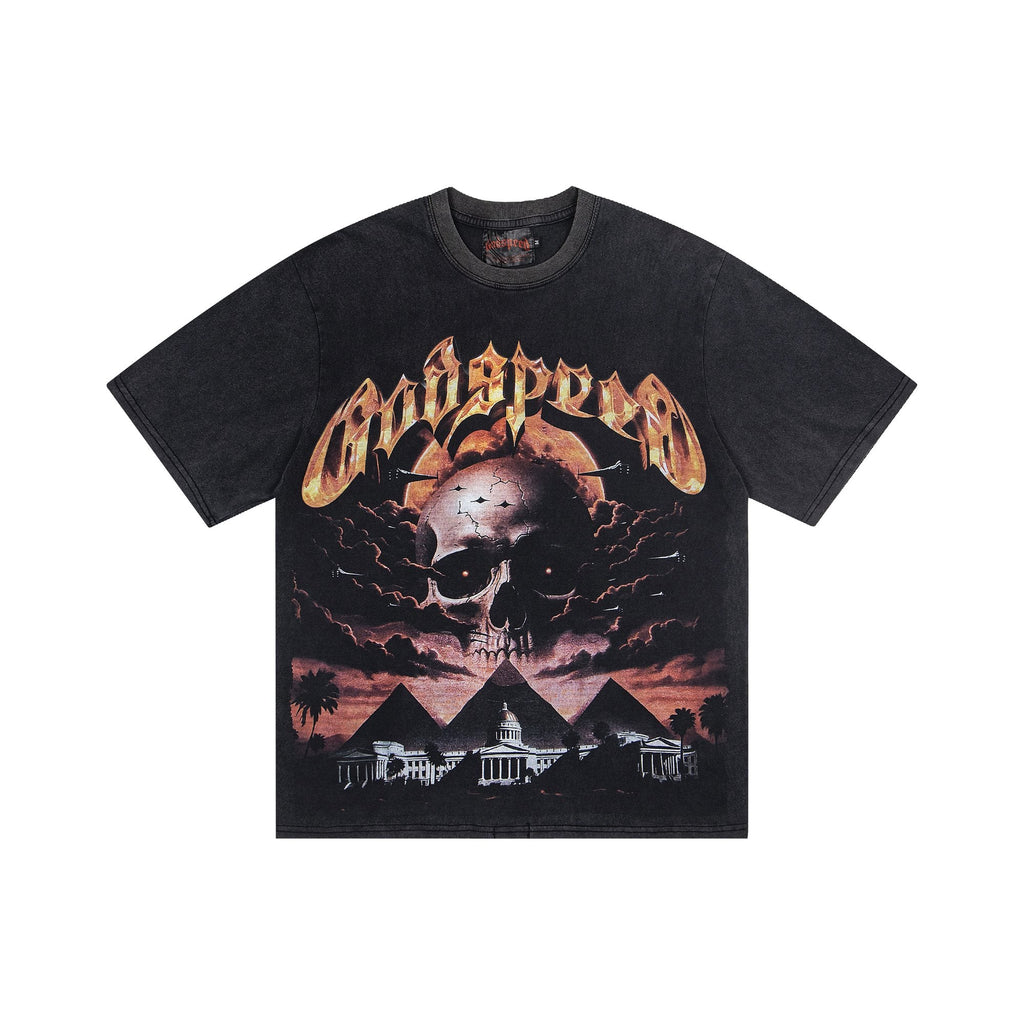 Godspeed Skull Graphic Washed T-Shirt — hero